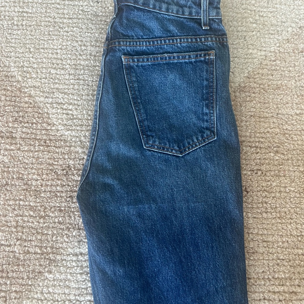 KHAITE Danielle 100% cotton jeans in mid-blue, size 27 - Picture 6 of 15